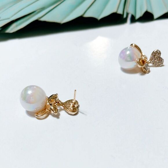 Pearl earrings S9 - Picture 3 of 3